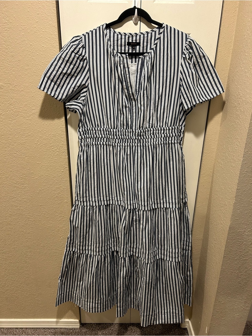 Quince Striped Tiered Maxi Dress - Picture 11 of 16